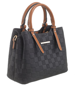 Black Small Checkerboard Tote - Bessie London