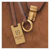 BESSIE LONDON Tan Faux Suede Shoulder Bag