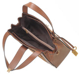 BESSIE LONDON Tan Faux Suede Shoulder Bag