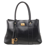 BESSIE LONDON Black Ring Charm Tote Bag