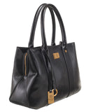 BESSIE LONDON Black Ring Charm Tote Bag