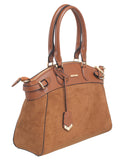 BESSIE LONDON Tan City Buckle Tote Bag
