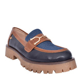 ZANNI & CO Banjas Denim & Tan Chunky Loafer