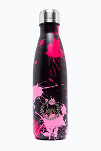 HYPE Black & Pink Splat Metal Water Bottle