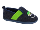 SLEEPERS Boys Yeti Navy Felt Slipper