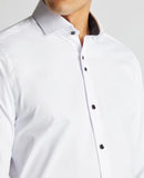 Remus Uomo White Seville Long Sleeve Semi-Formal Shirt