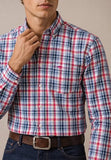 Fynch Hatton Multicolor Check Button Down Shirt Grape