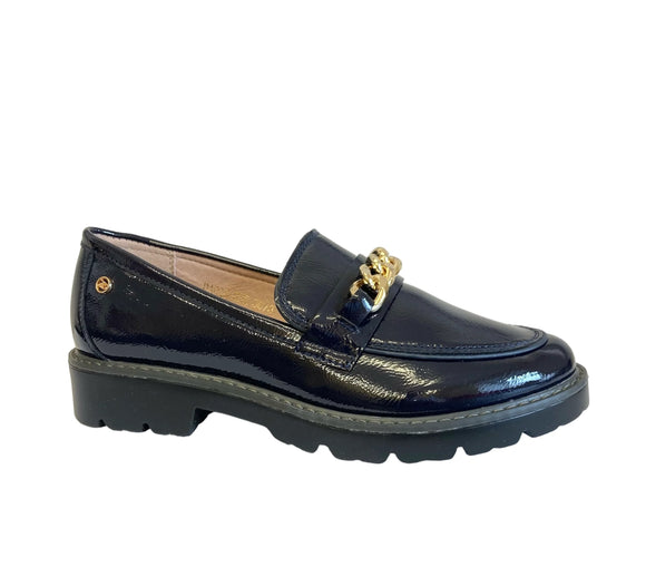 ZANNI & CO Daqia Navy Patent Loafter