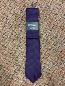 Daniel Grahame Purple Tie And Pocket Set