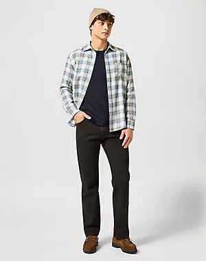 WRANGLER 1 Pocket Indigo Check Shirt