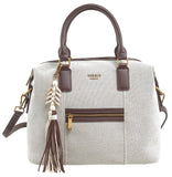 BESSIE LONDON Coffee Boho Canvas Tote Bag