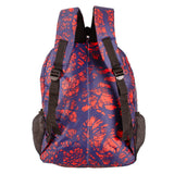 Navy & Red Patterned Backpack