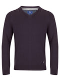 DG's Drifter Dark Purple Long Sleeve V-Neck Sweater