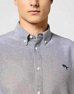 WRANGLER Oxford Grey Long Sleeve Shirt