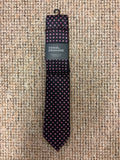 Daniel Grahame Charcoal/ Red/ Navy Standard Width Tie