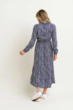 BRAKEBURN Navy Flowing Spots Maxi Dress