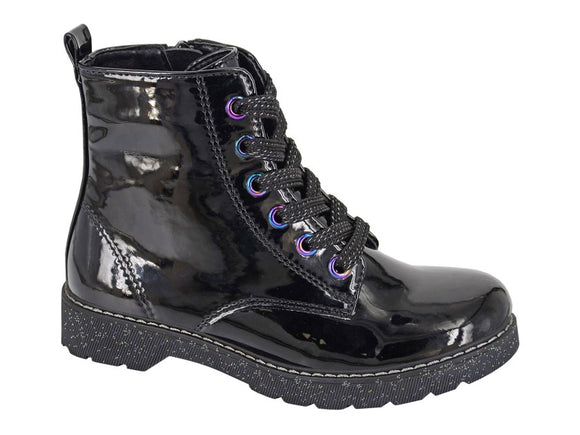 CIPRIATA Girls Adria Black Patent Boot