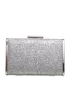 Glittering Silver Clutch Bag - Bessie London