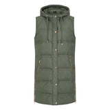 EMRECO Khaki Longline Quilted Gilet