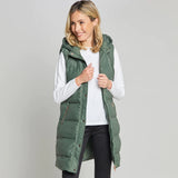 EMRECO Khaki Longline Quilted Gilet