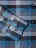 DRIFTER Blue & Grey Check Long Sleeve Shirt