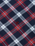 DRIFTER Navy & Red Check Long Sleeve Shirt