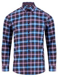 DRIFTER Dark Purple & Blue Long Sleeve Check Shirt