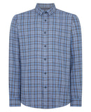 REMUS UOMO Blue Check Tapered Fit Shirt