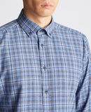 REMUS UOMO Blue Check Tapered Fit Shirt