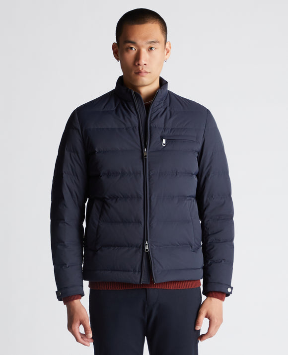 REMUS UOMO Navy Kaleb Casual Coat