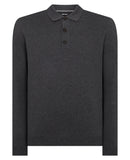 REMUS UOMO Dark Grey Knitted Polo Shirt