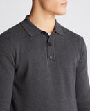 REMUS UOMO Dark Grey Knitted Polo Shirt