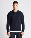 REMUS UOMO Navy Knitted Polo Shirt