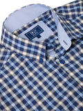 DRIFTER Navy Blue Long Sleeve Check Shirt