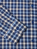 DRIFTER Navy Blue Long Sleeve Check Shirt