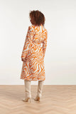 SMASHED LEMON Orange & Sand Abstract Print Coat