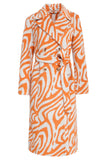 SMASHED LEMON Orange & Sand Abstract Print Coat