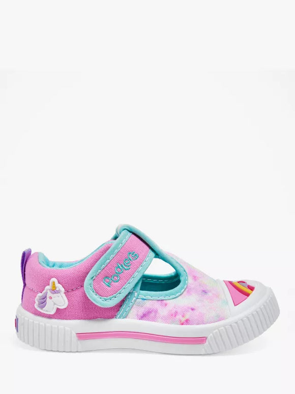 PODLER Kali Pink Tie Dye Canvas T-Bar Shoe