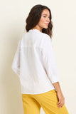 BRAKEBURN Maisie White Cotton Blouse