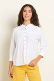 BRAKEBURN Maisie White Cotton Blouse