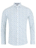 REMUS UOMO Blue & White Pattern Shirt