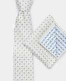 REMUS UOMO Stone Flower Tie & Pocket Square Set