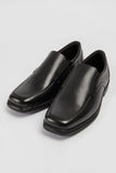 POD Carpenter Black Leather Slip On Shoe