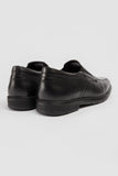 POD Carpenter Black Leather Slip On Shoe