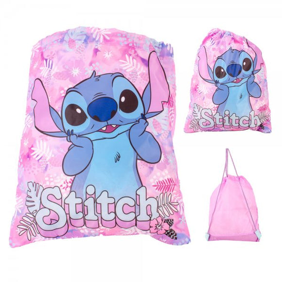 Purple Stitch Drawstring Gym Bag