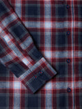 DRIFTER Navy & Red Check Long Sleeve Shirt