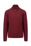 FYNCH HATTON Ruby Red Superfine Troyer 1/4 Zip