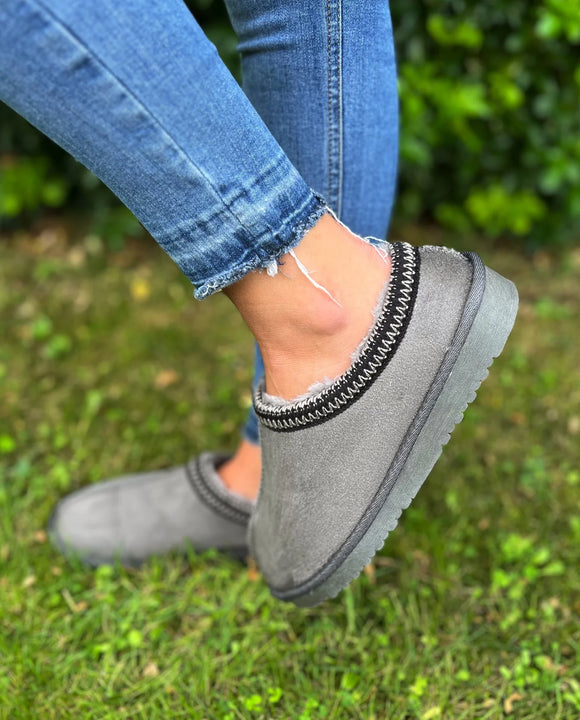 ELLA Kelly Grey Mule Slipper