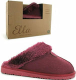 ELLA Jill Burgundy Mule Slipper