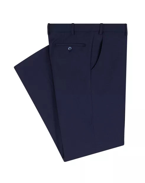 REMUS UOMO Navy Palucci Formal Trousers